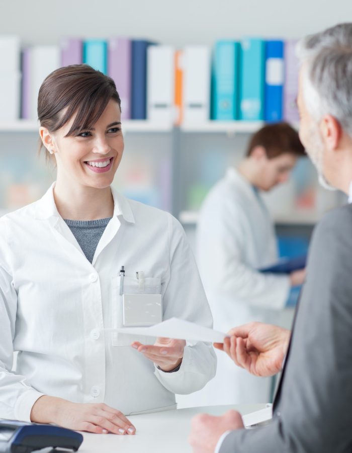 Man at the pharmacy Man at the pharmacy